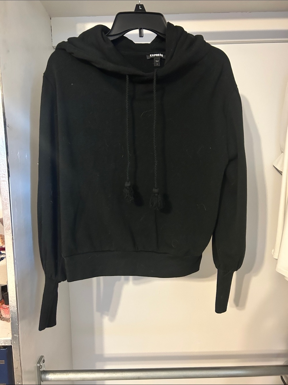 Express hoodie, black, size small